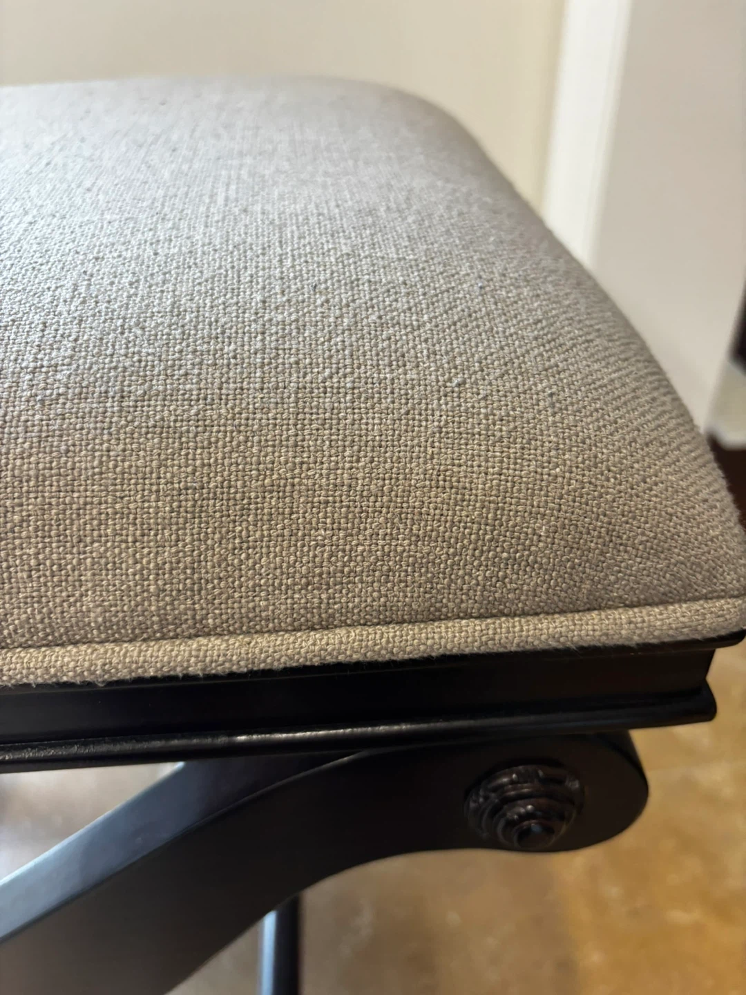 X-Frame Upholstered Bench - photo 3