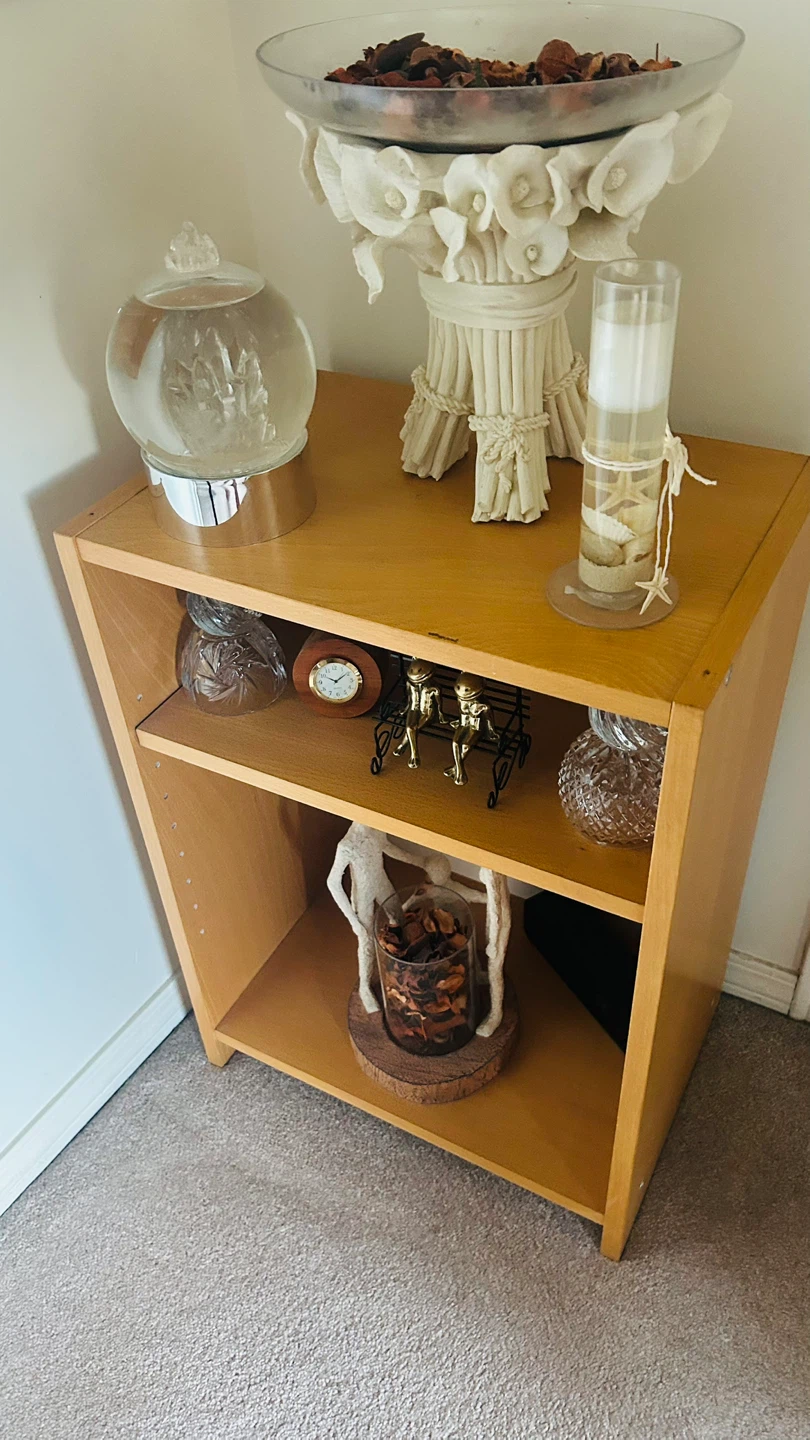 Light Wood 2-Shelf Bookcase