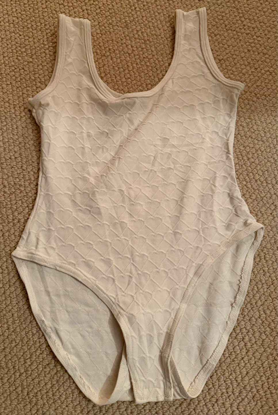 Off-white textured bodysuit