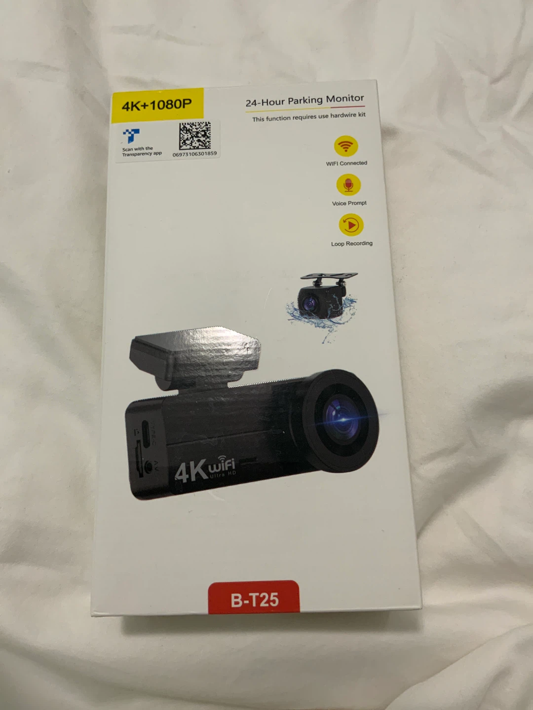 4K+1080P 24-Hour Parking Monitor Dash Cam with WiFi