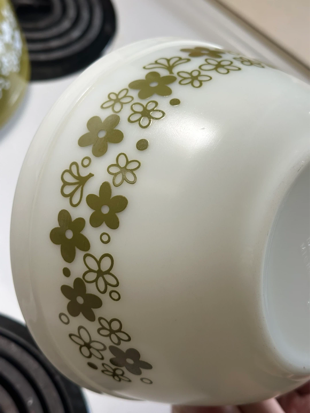 pyrex crazy daisy 402,403 mixing bowls - photo 3