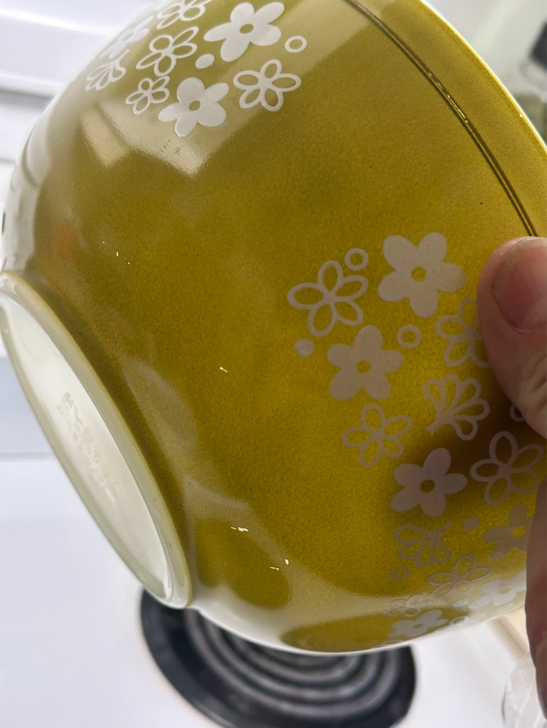 pyrex crazy daisy 402,403 mixing bowls - photo 4