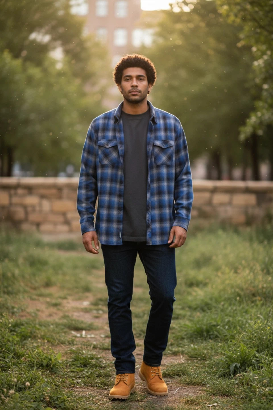 Icebreaker Flannel Merino Wool Men’s L Plaid Button Shirt Blue
