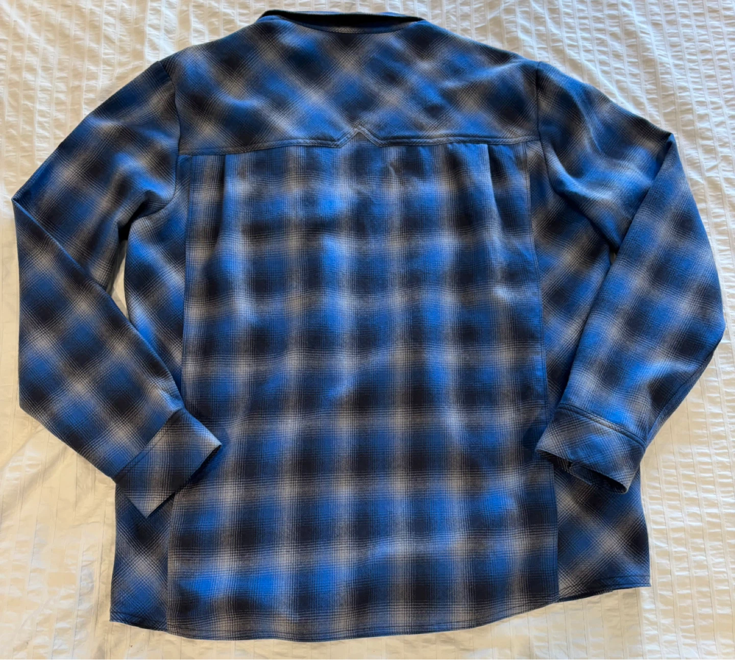 Icebreaker Flannel Merino Wool Men’s L Plaid Button Shirt Blue - photo 4