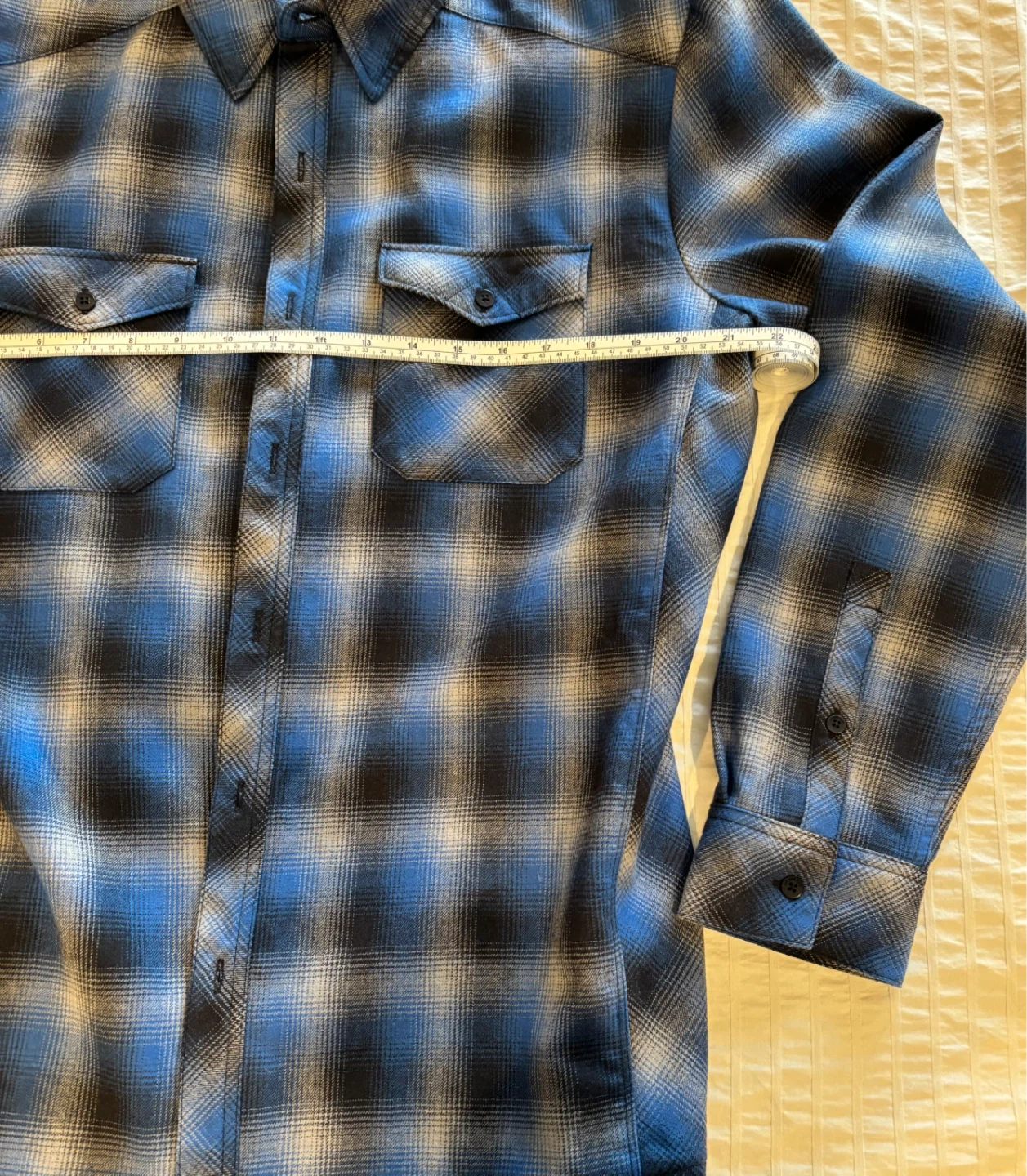 Icebreaker Flannel Merino Wool Men’s L Plaid Button Shirt Blue - photo 5