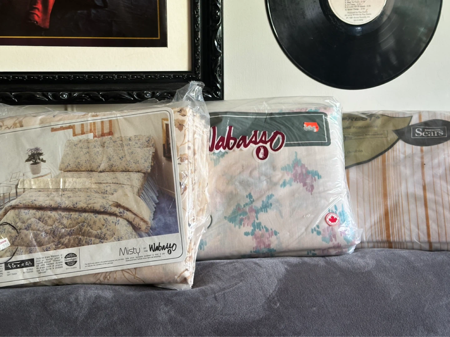 New old stock vintage double fitted sheets