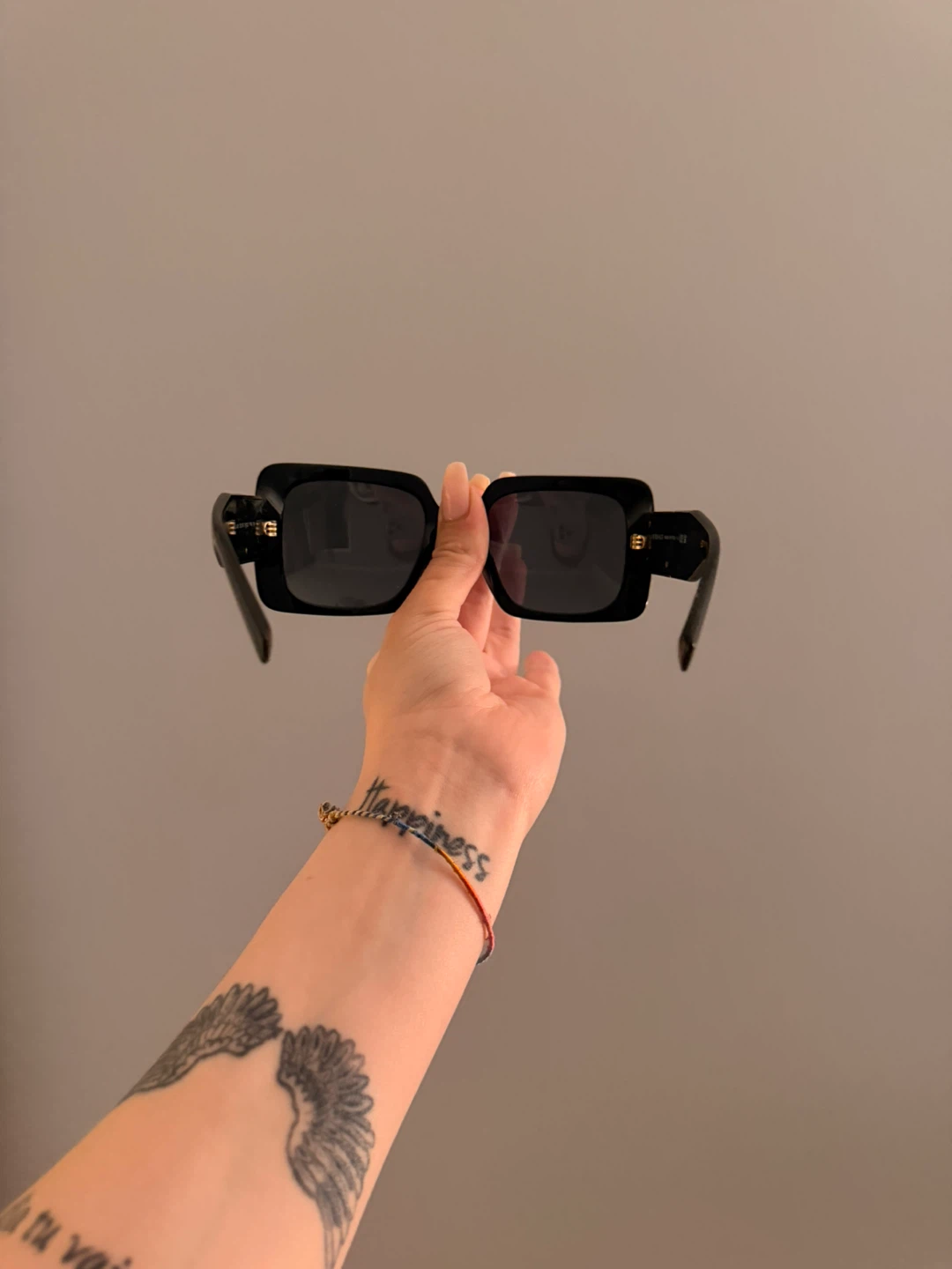Versace Black Square Sunglasses with Medusa Detail - photo 4
