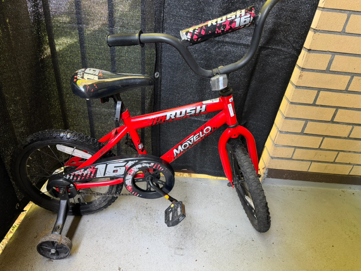 Red Movelo Rush 16" Kids Bike with free helmet - photo 2
