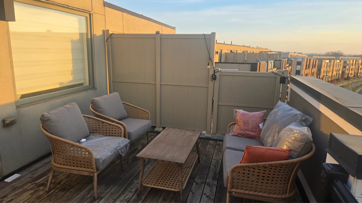 Sold)Metal Wicker style Patio Furniture Set with Sofa and Chairs