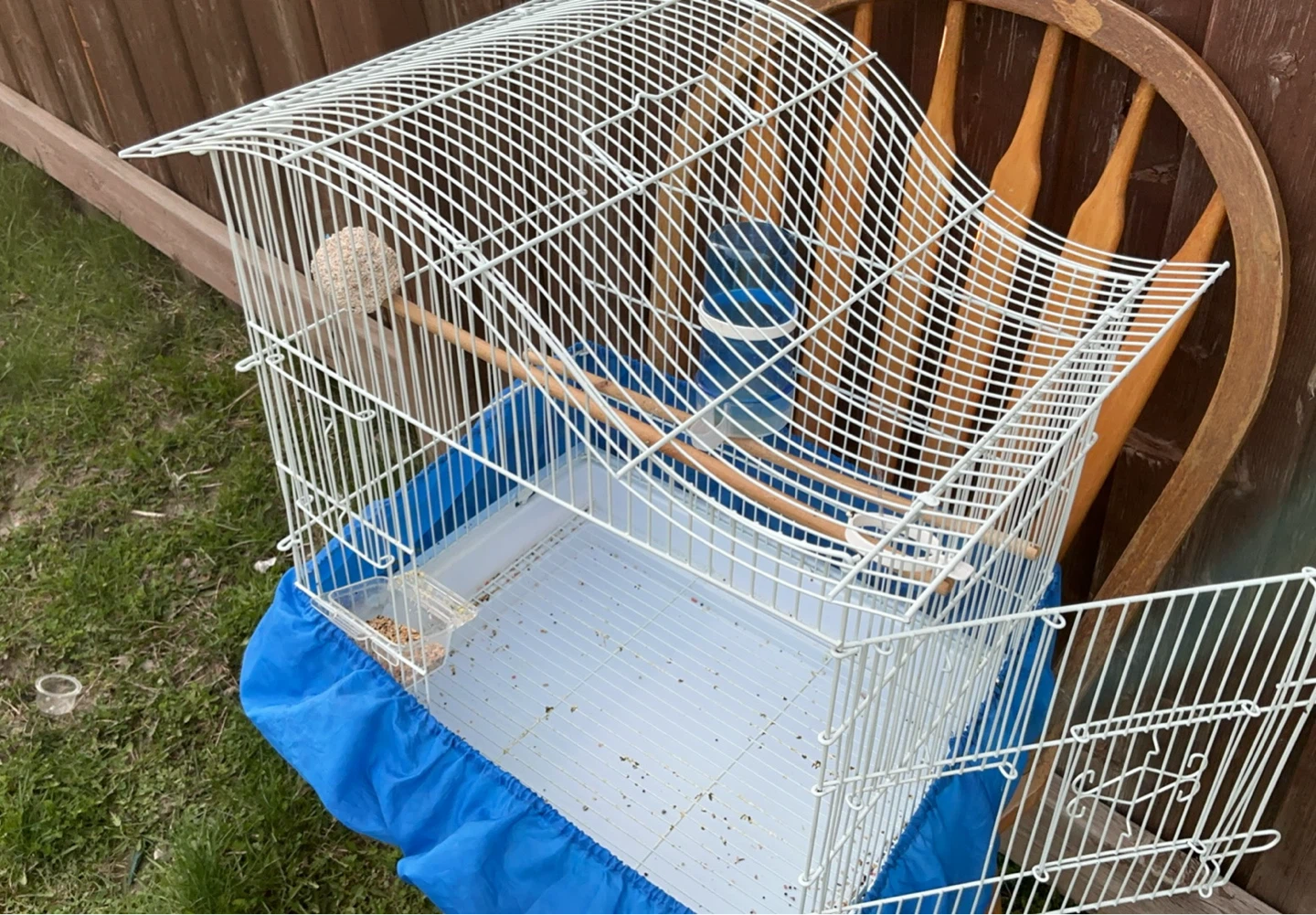 White Bird Cage with Accessories - photo 3