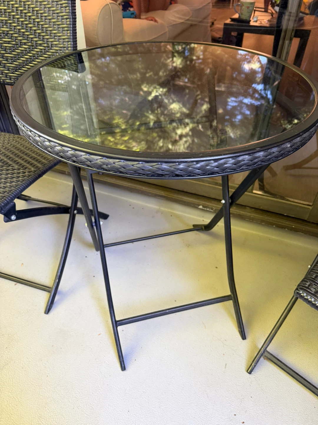 Glass Top Bistro Set - 1 Table & 2 Chairs - photo 3