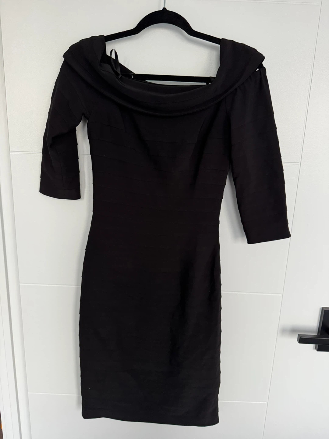 Adrianna papell black Off-the-Shoulder Bandage Dress