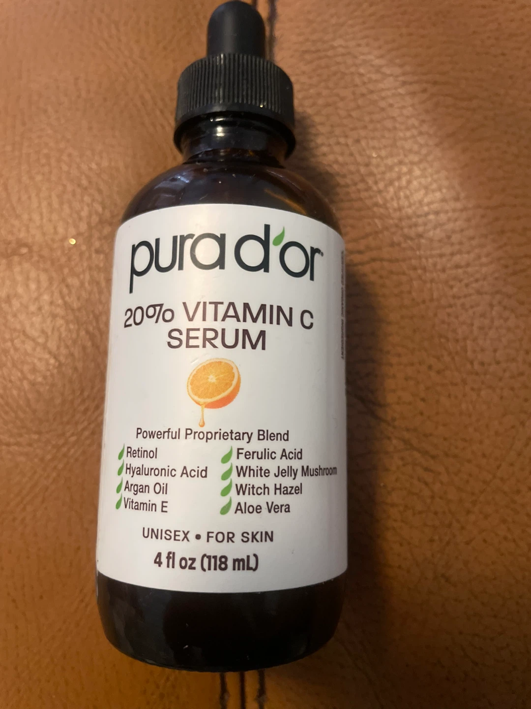 pura d'or 20% Vitamin C Serum for Skin - 4 fl oz (118 mL)