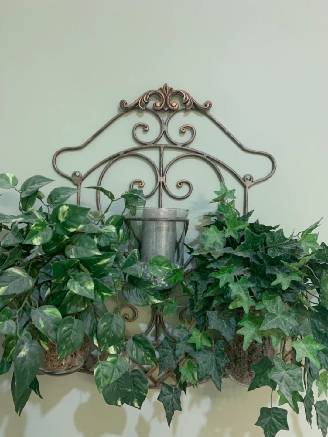 Metal Wall Sconce with 3 glass Holder - photo 2