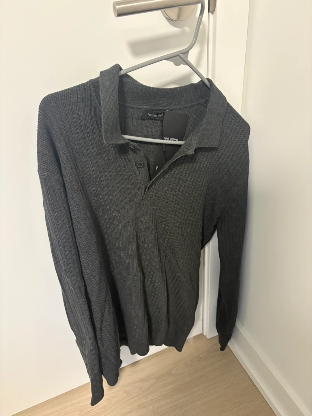 Massimo Dutti COTTON BLEND KNIT POLO SWEATER (retail 100 USD) - photo 4