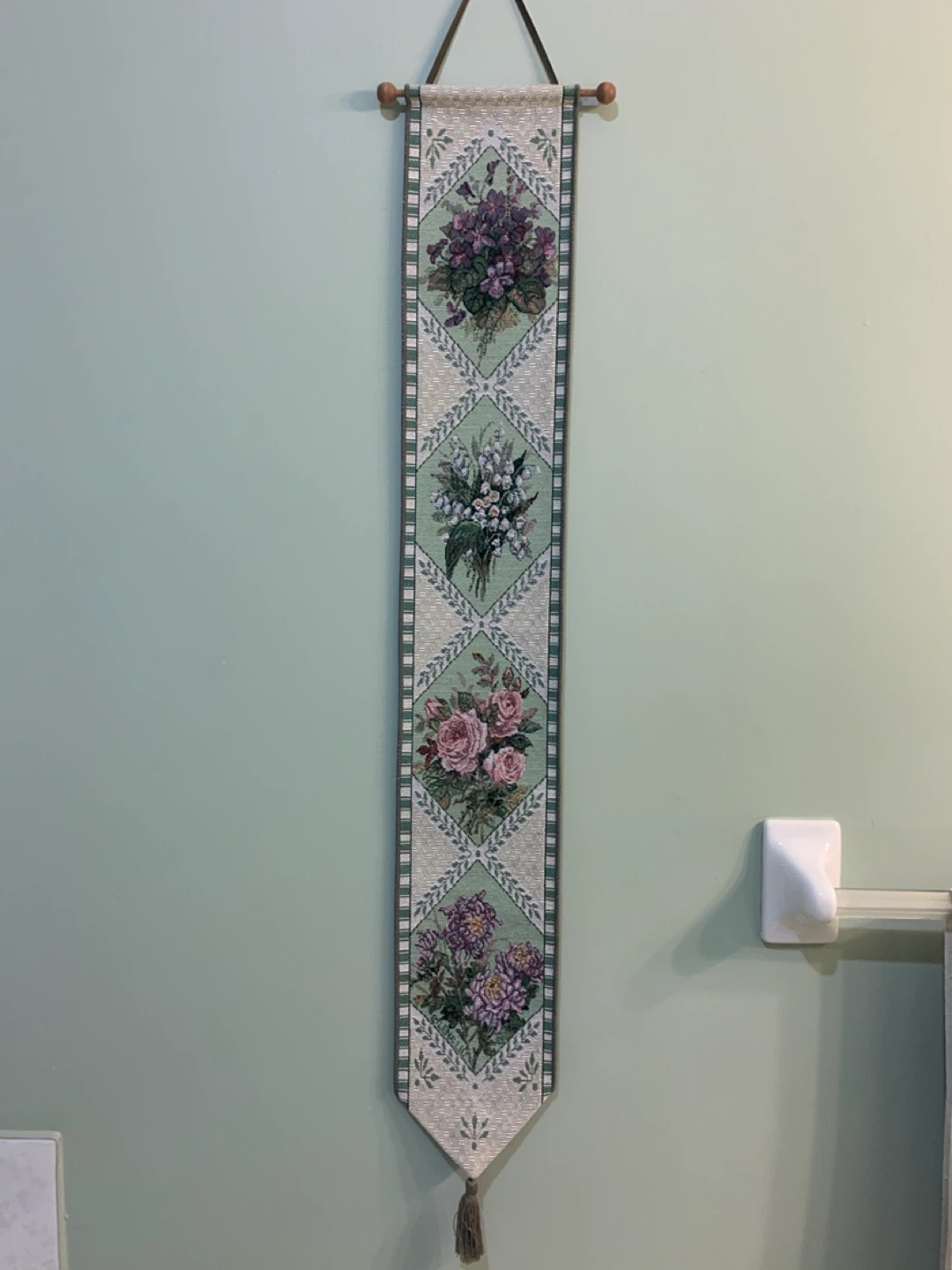 Vintage Floral Tapestry Wall Hanging