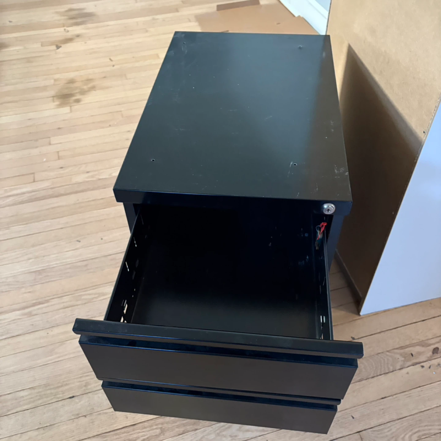 Black 3-Drawer Mobile File Cabinet