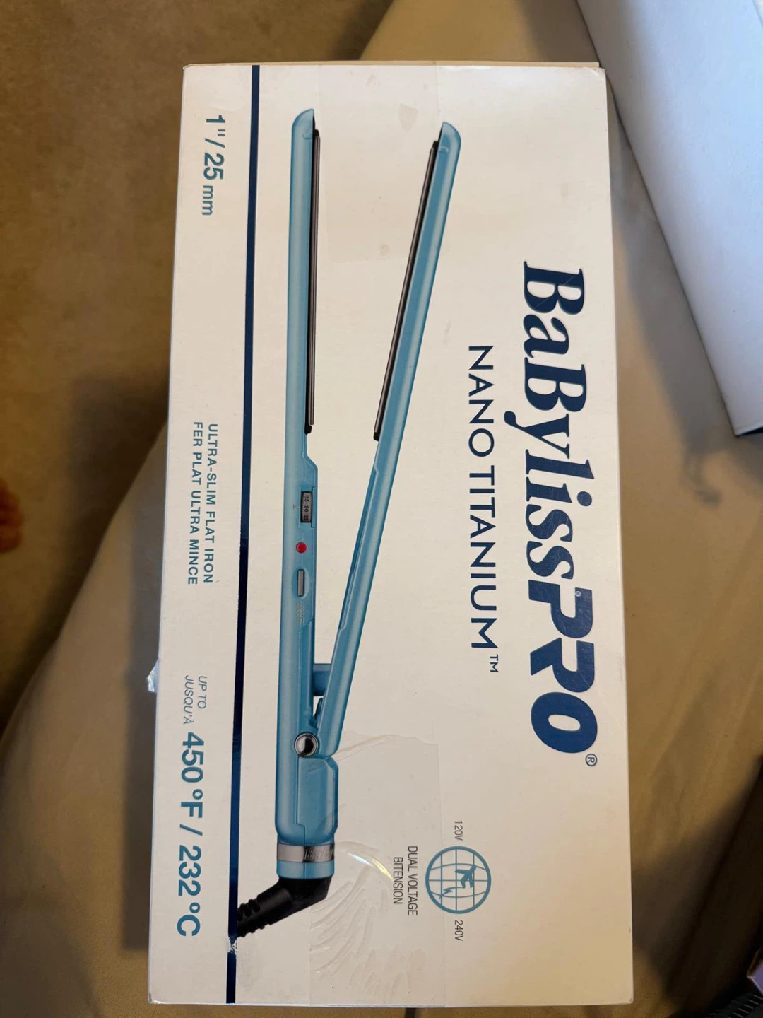 BaBylissPRO Nano Titanium Flat Iron 1" / 25 mm