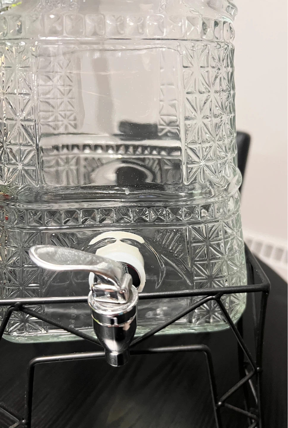 Glass Drink Dispenser with Stand – Like New - photo 2