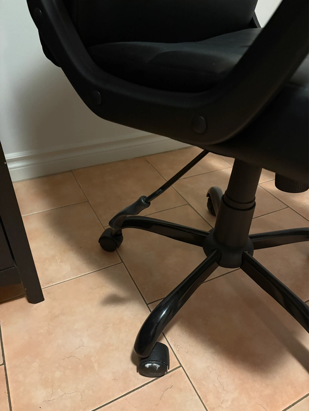 Black Faux Leather Office Chair - photo 2
