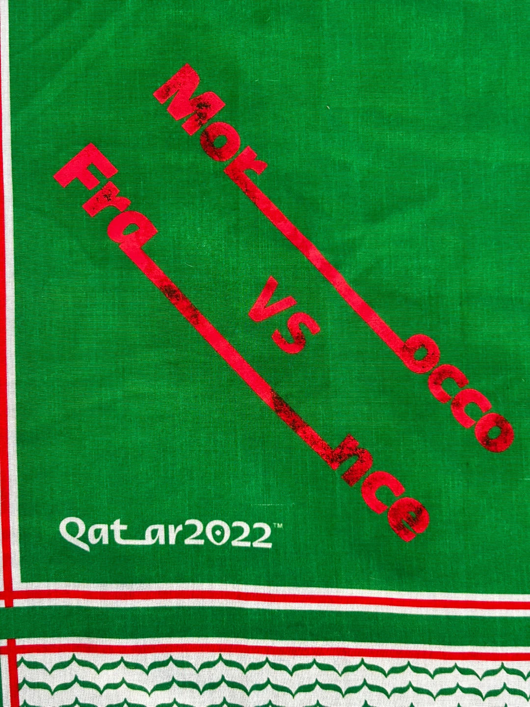 Morocco vs France Qatar 2022 FIFA World Cup Semi-Final Scarf - photo 4