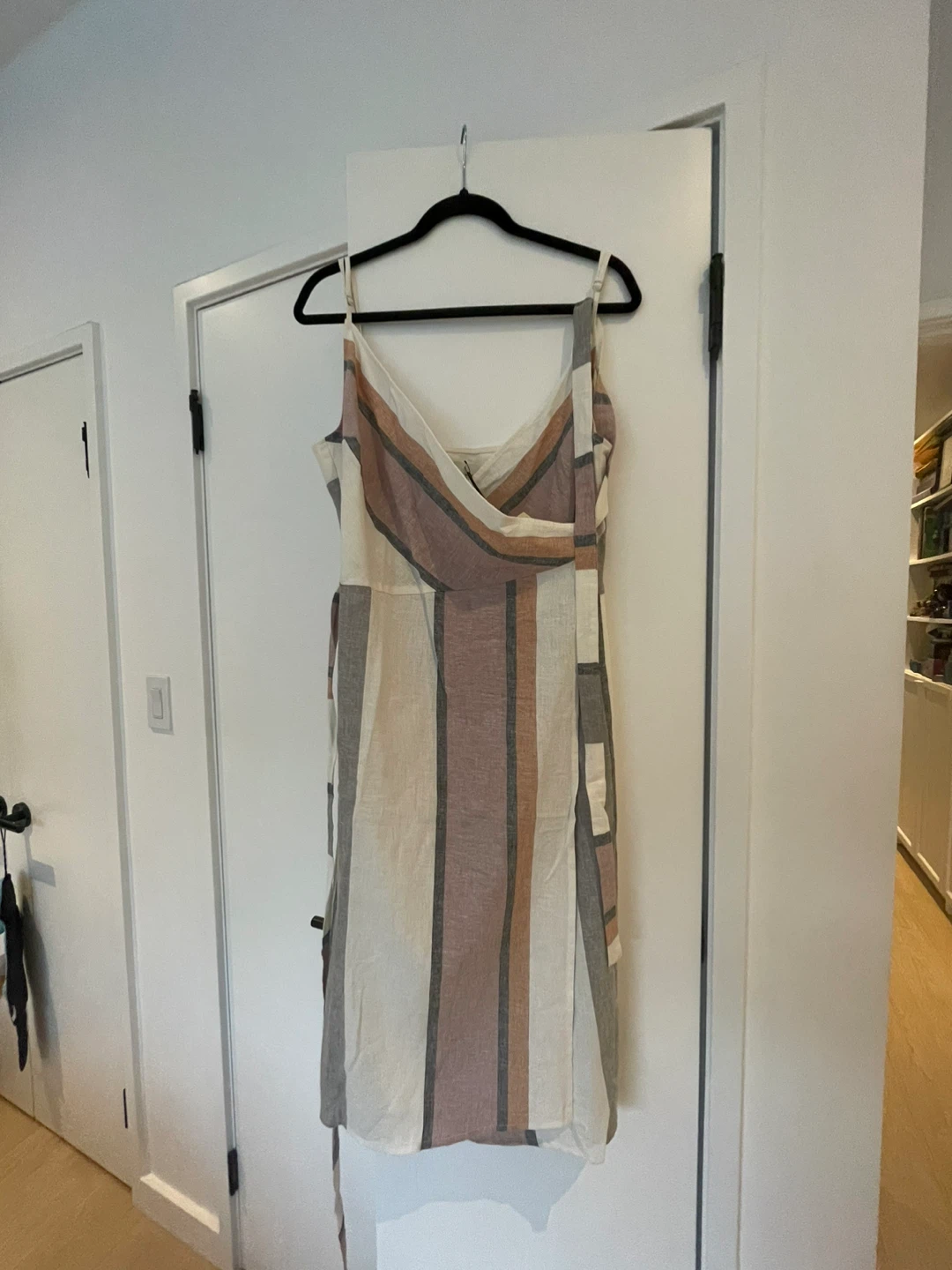 NEW with tags Amanda Moss Multi Stripe Wrap Dress