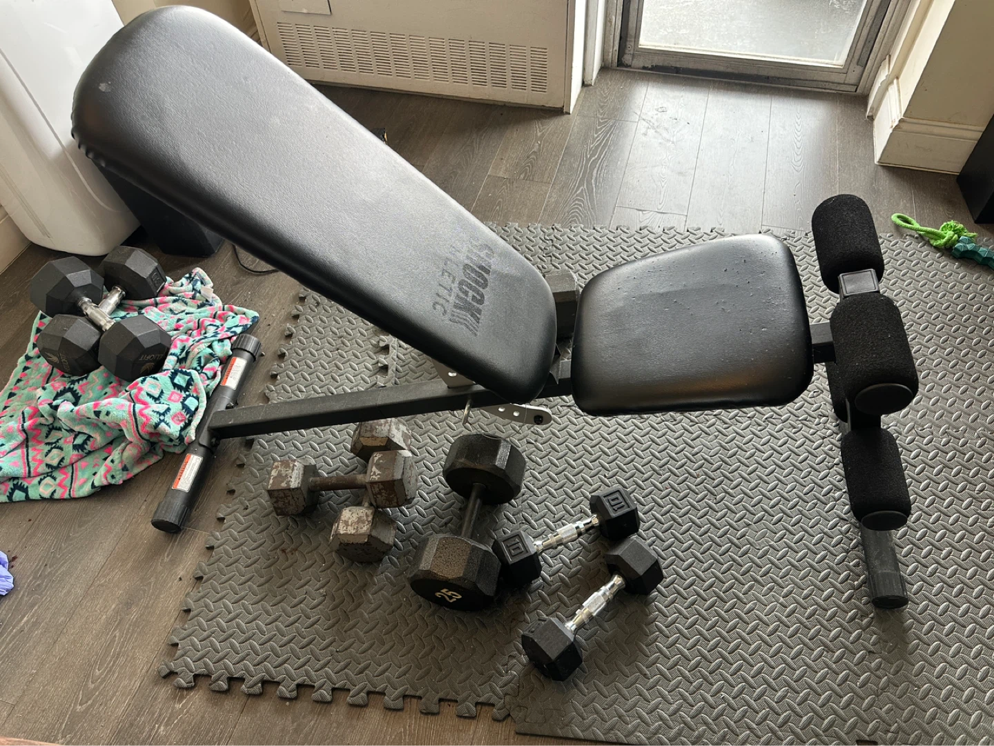 SHOCK ATHLETIC Adjustable Weight Bench