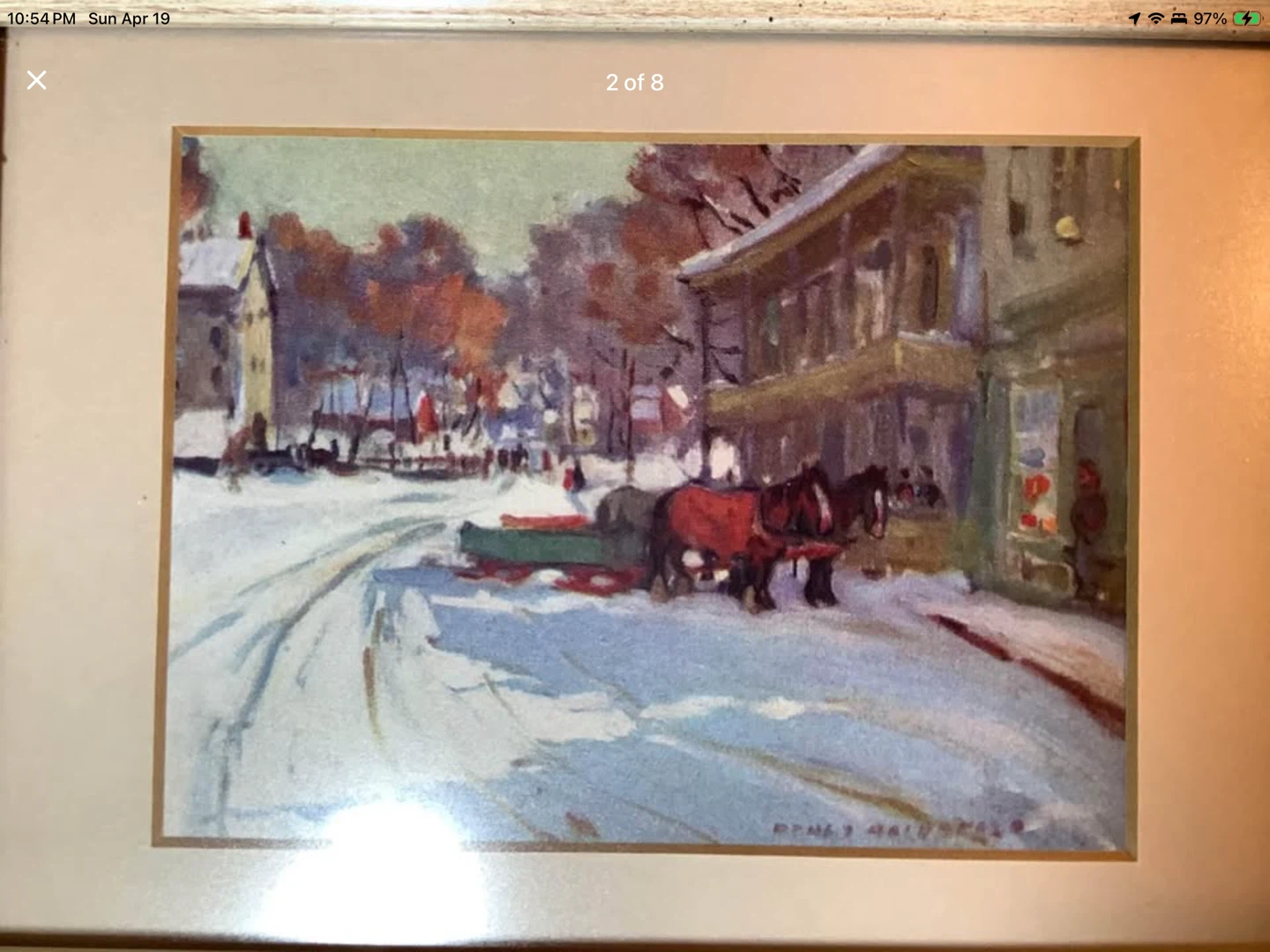 Canadian Artist Manly MacDonald’s Vtg Winterscape Print 🐞 - photo 2