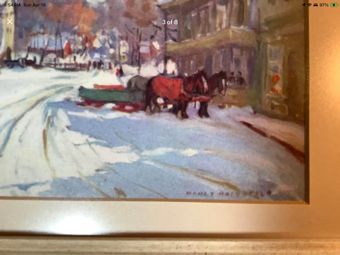 Canadian Artist Manly MacDonald’s Vtg Winterscape Print 🐞 - photo 4