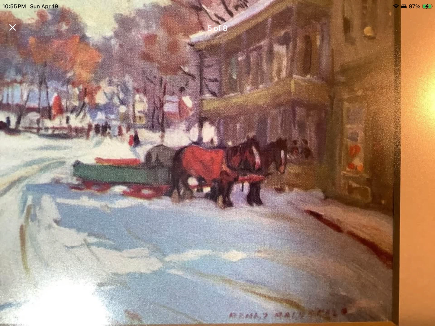 Canadian Artist Manly MacDonald’s Vtg Winterscape Print 🐞 - photo 5