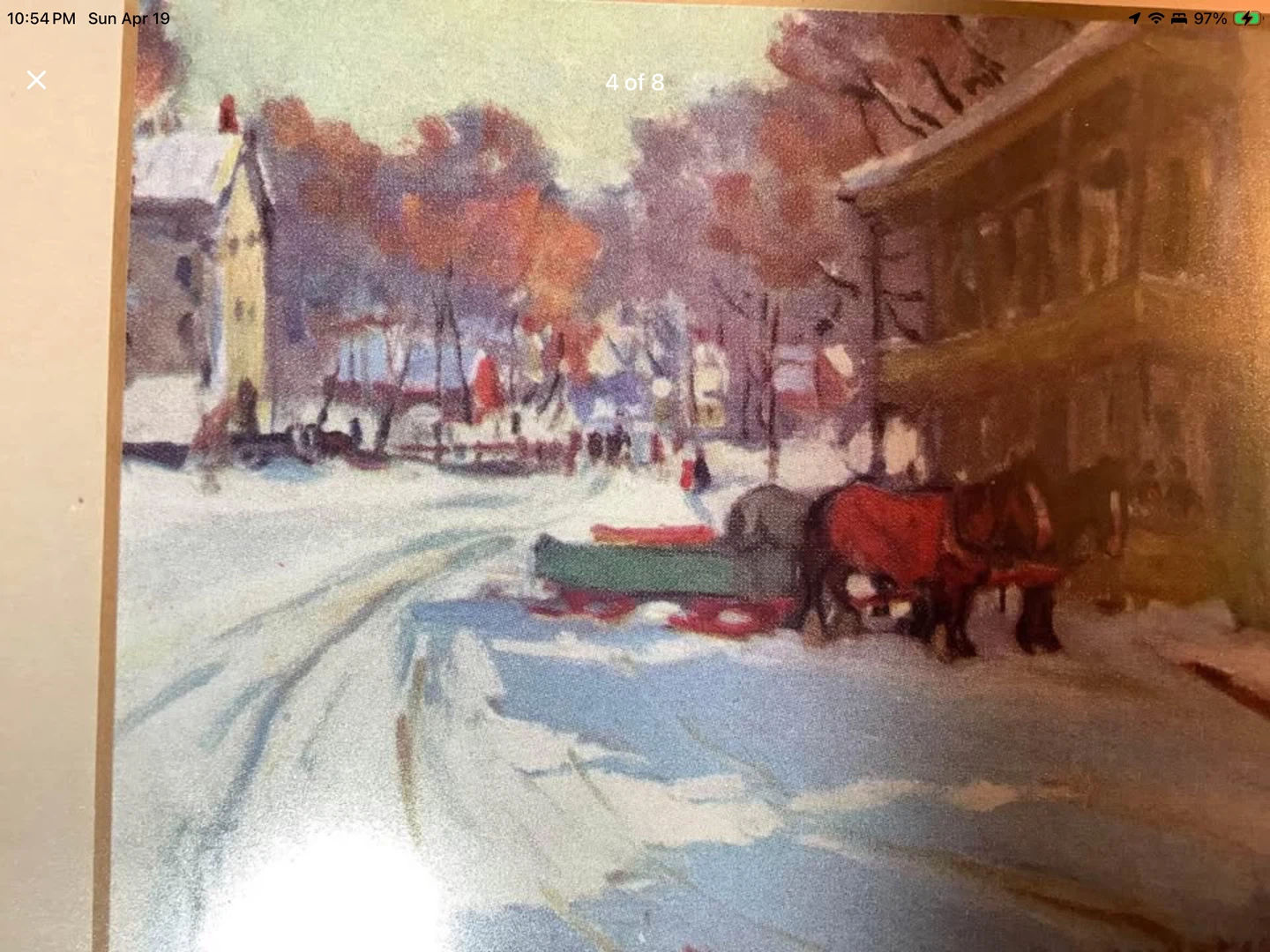 Canadian Artist Manly MacDonald’s Vtg Winterscape Print 🐞 - photo 3