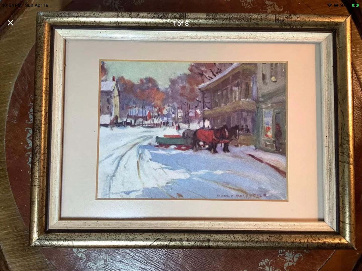 Canadian Artist Manly MacDonald’s Vtg Winterscape Print 🐞