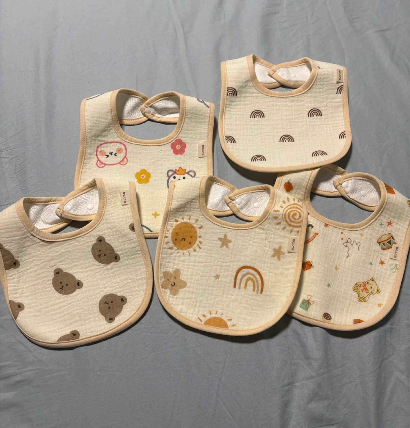 5 pcs Baby Bibs Set - photo 3