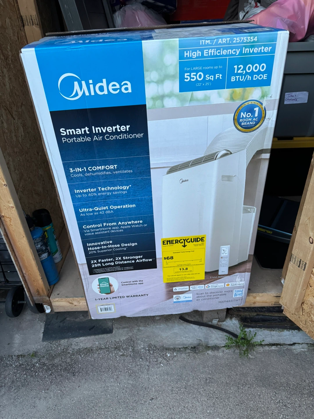 Midea Smart Inverter Portable Air Conditioner 12,000 BTU