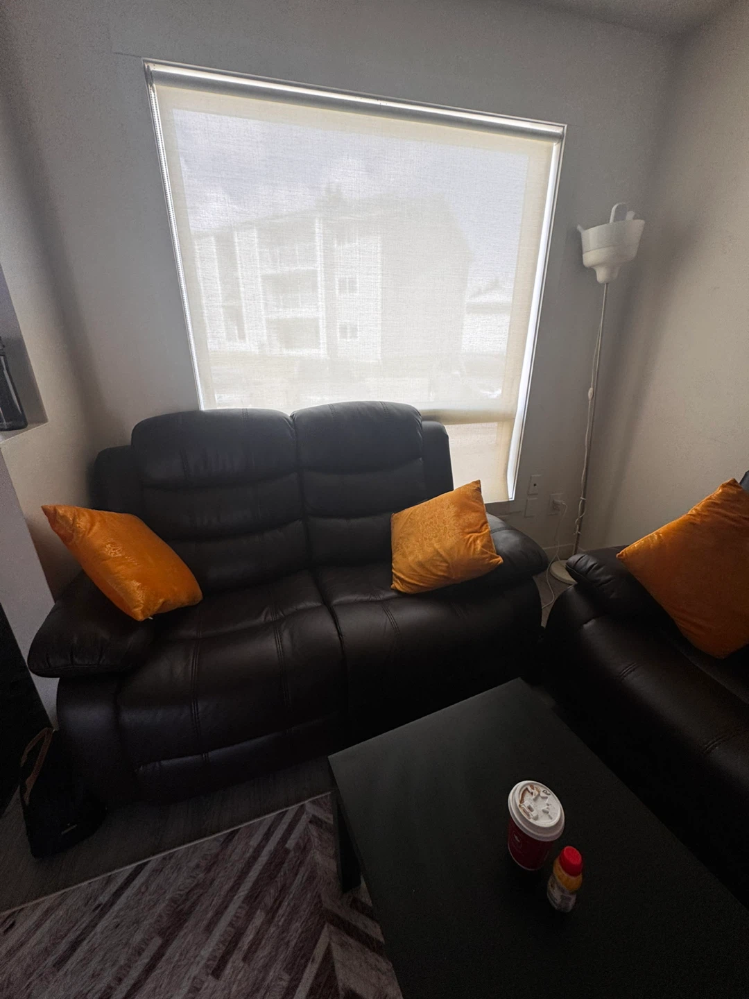 Brown Leather Reclining Sofa - photo 2