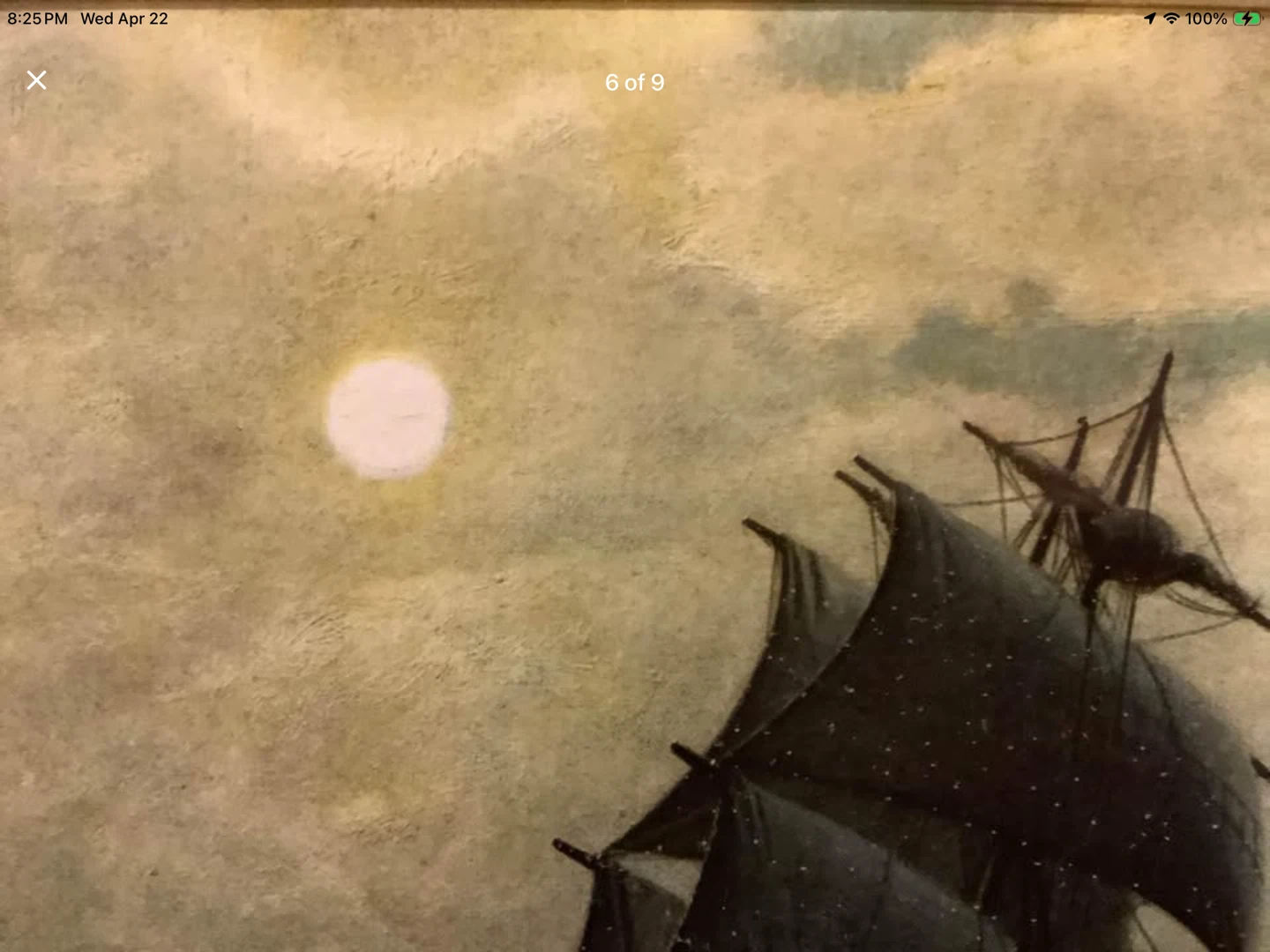 1870’s Print of Ptg “Ship in the Night” James G Tyler 🐞 - photo 4