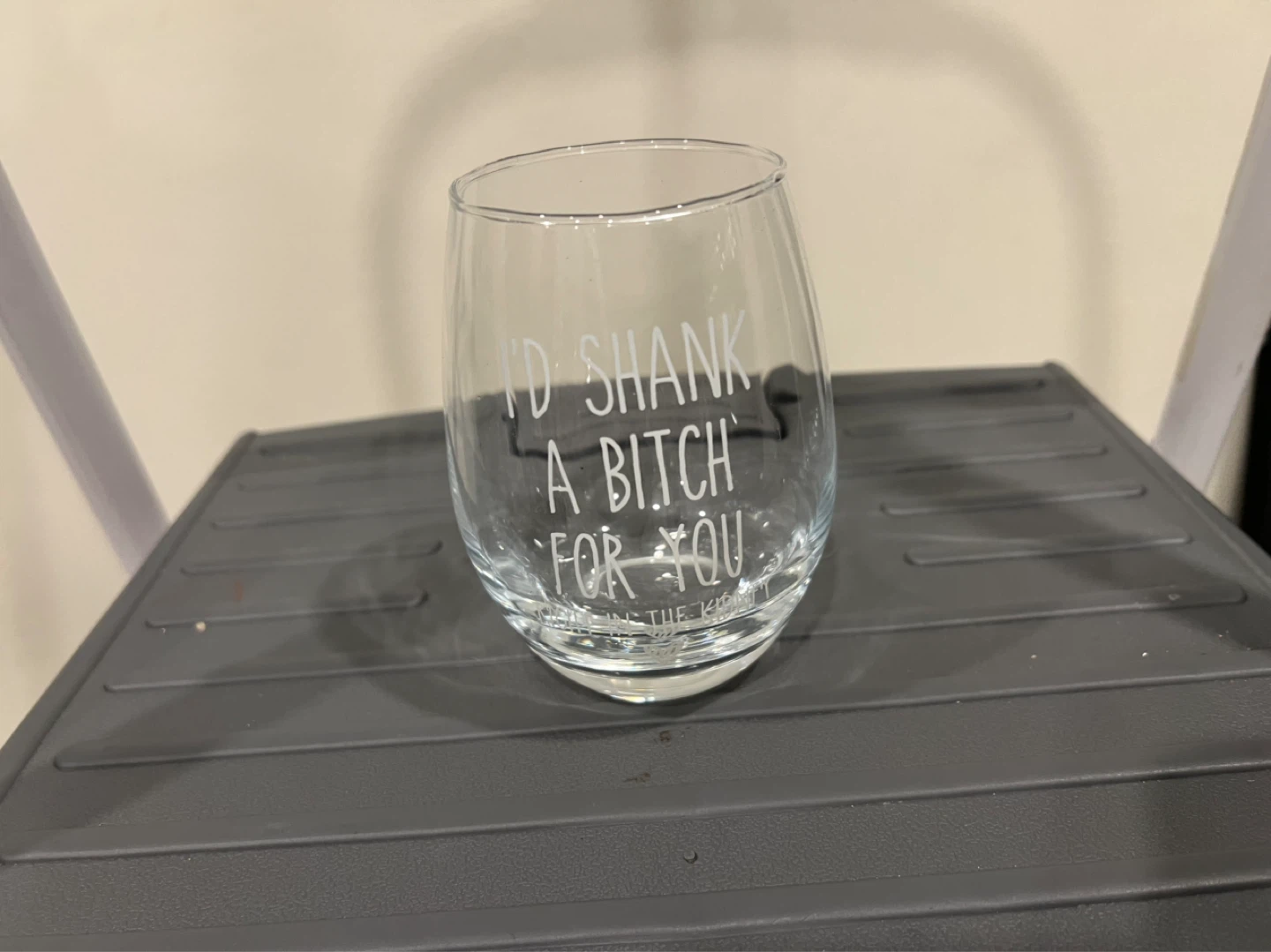QHELLWT Funny Wine Glass - "I'd Shank A Bitch For You" - photo 2
