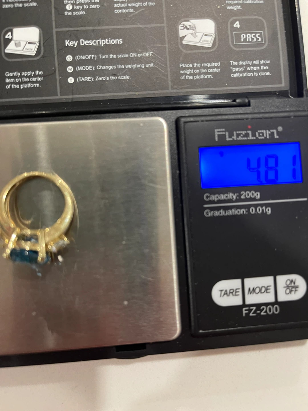 10k solid Gold Ring , sapphires - photo 3