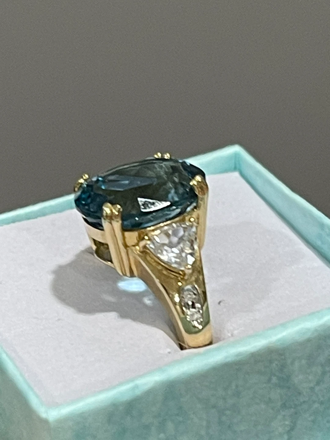10k solid Gold Ring , sapphires - photo 2