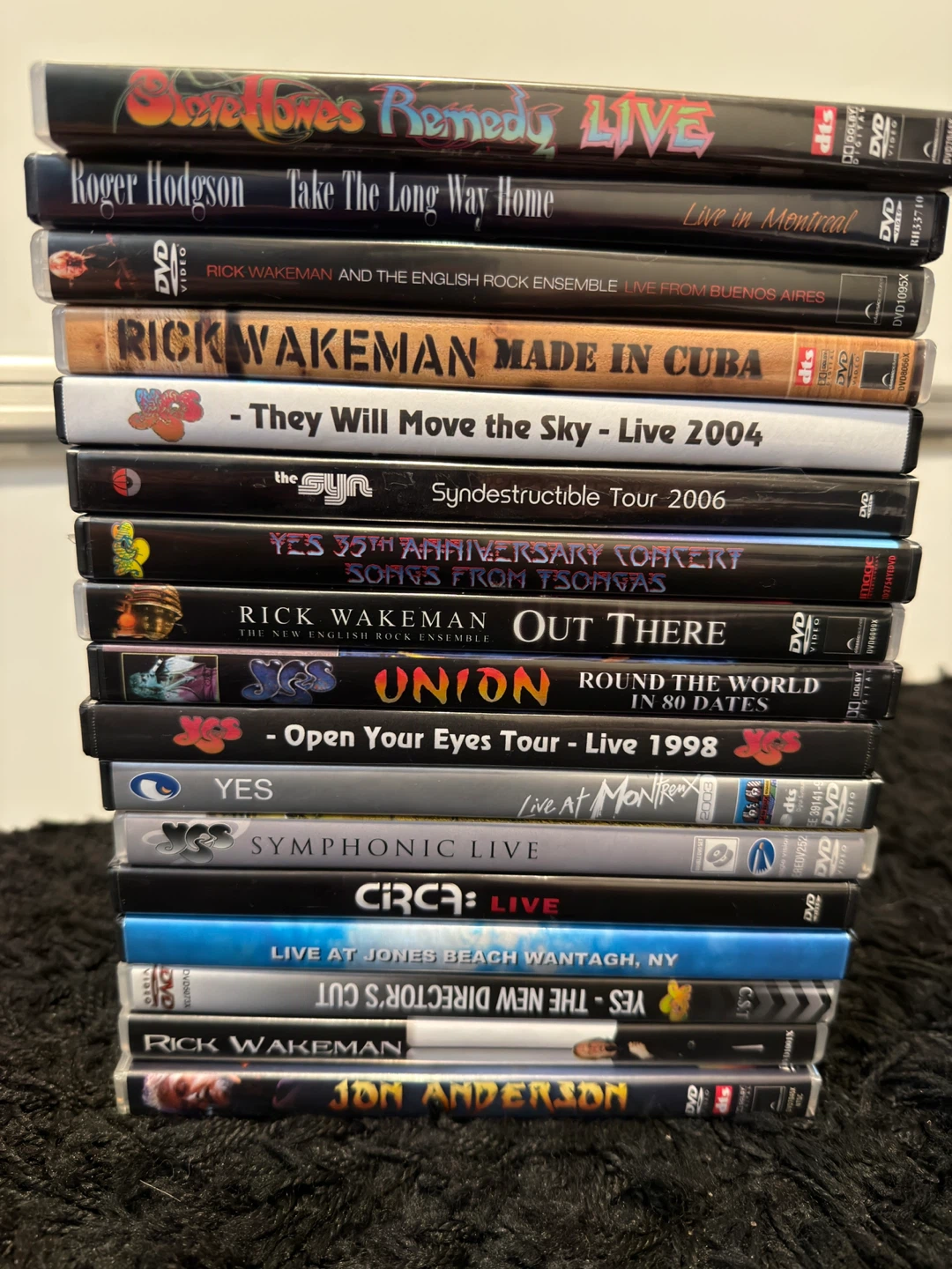 Yes, Rick Wakeman, Steve Howe and Jon Anderson DVDs