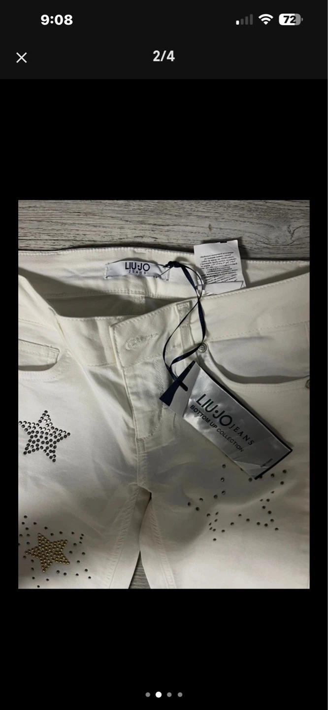 White Liu Jo Jeans with Star Embellishments - photo 3