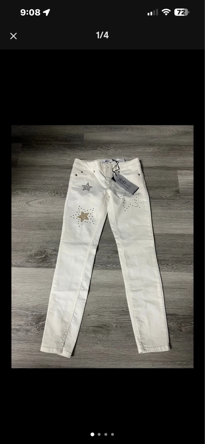 White Liu Jo Jeans with Star Embellishments