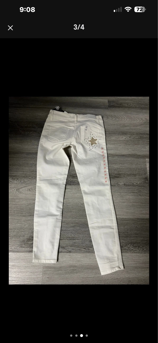 White Liu Jo Jeans with Star Embellishments - photo 2