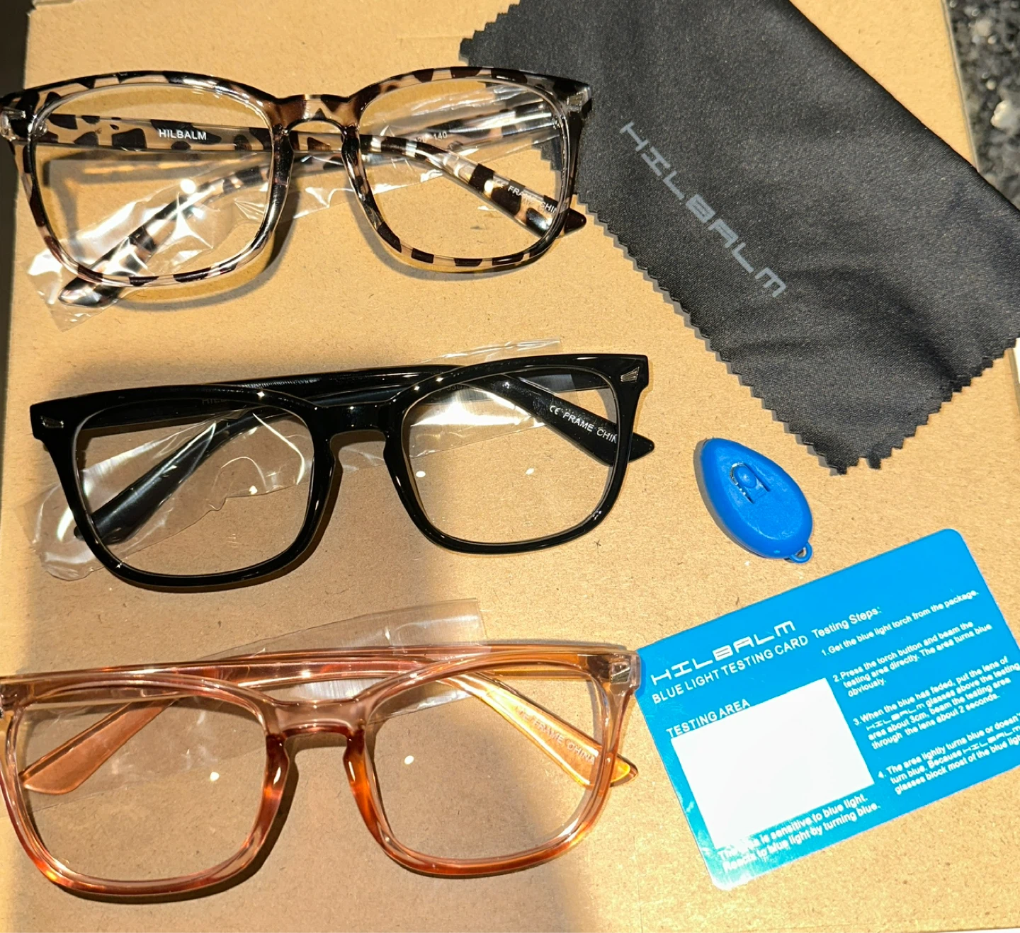 HILBALM Blue Light Blocking Glasses 3-Pack