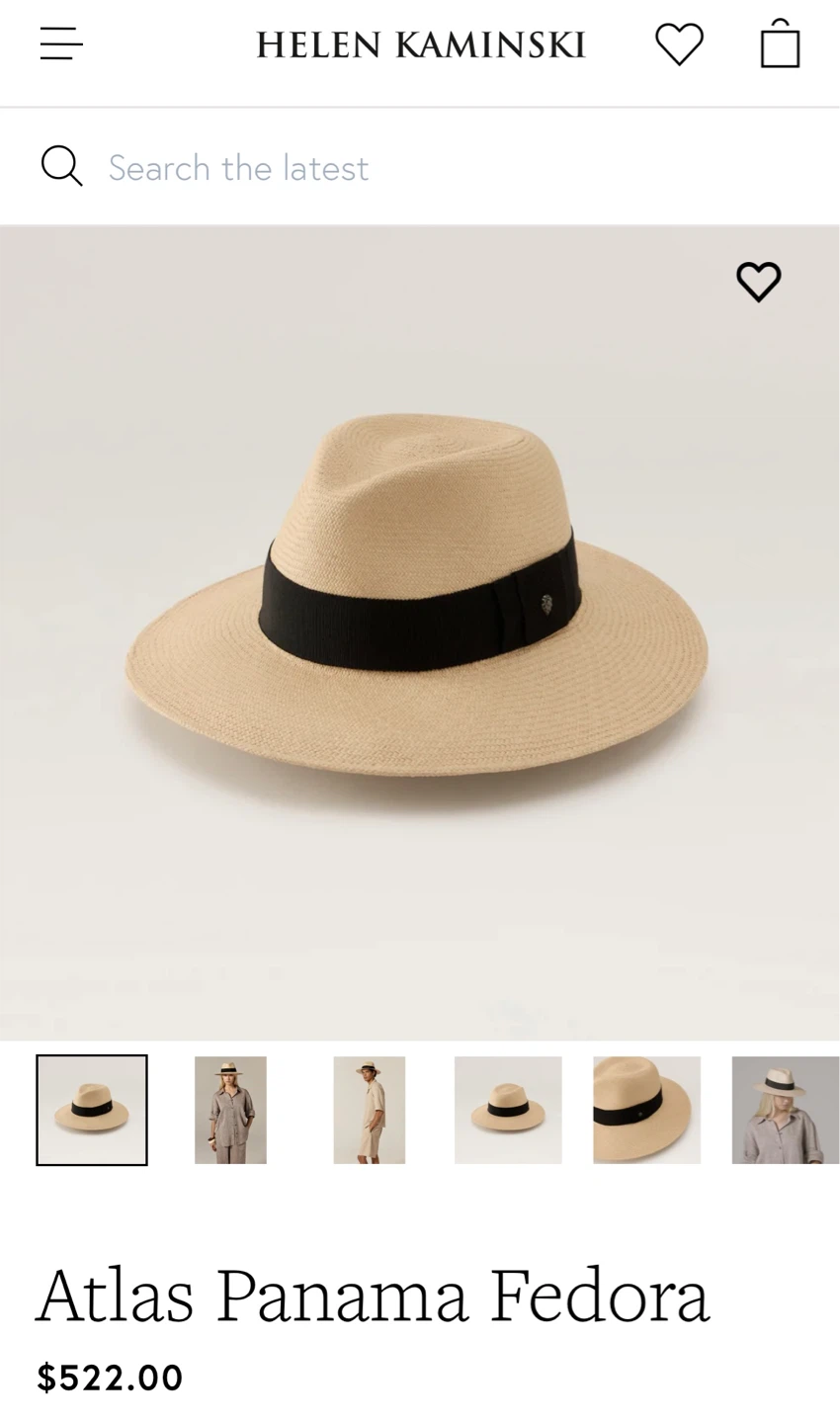 Helen Kaminski Large Raffia Panama Fedora Hat - photo 5