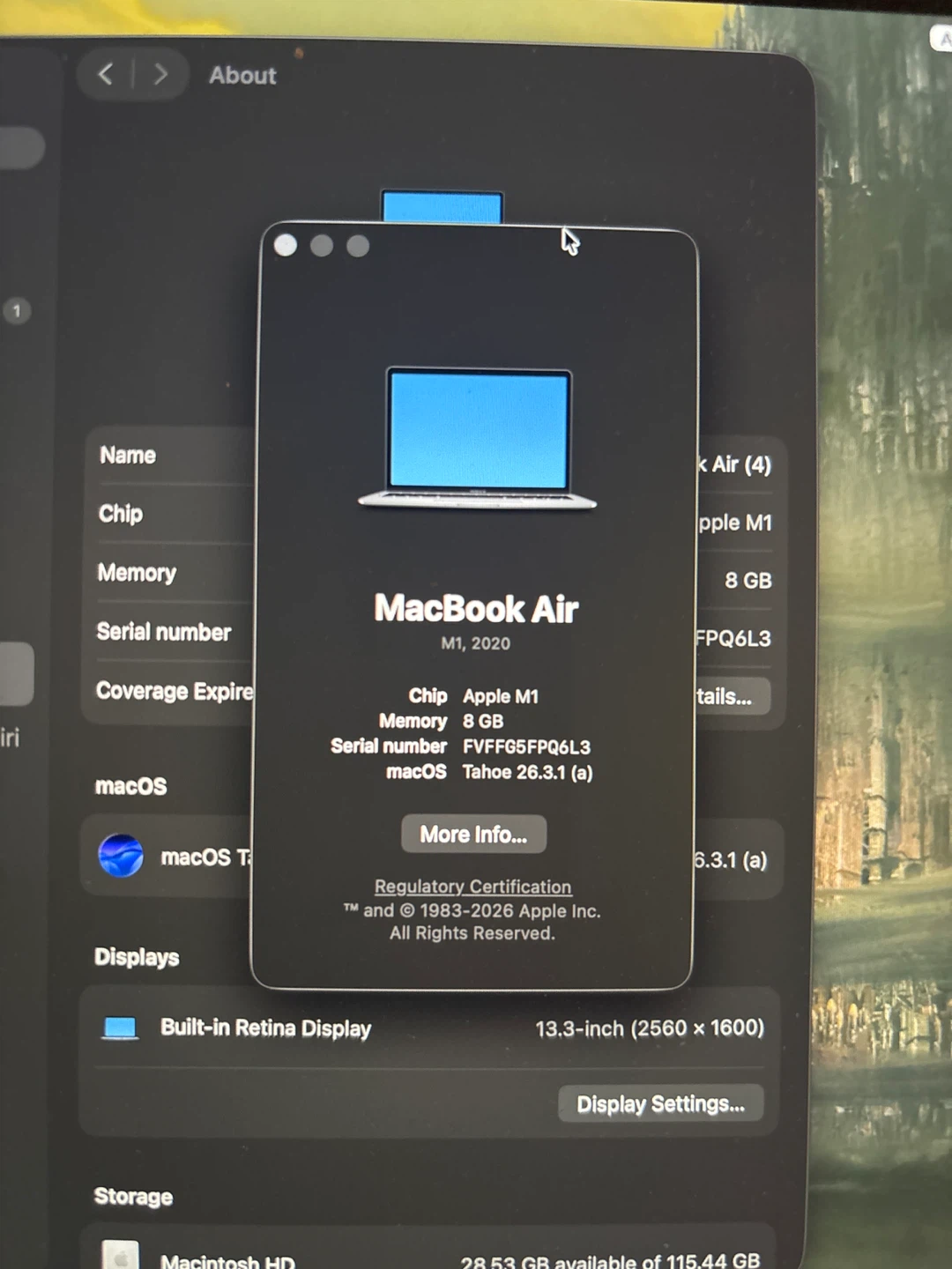 Apple MacBook Air M1, 13.3-inch Retina, 8GB RAM, 2020 - photo 4