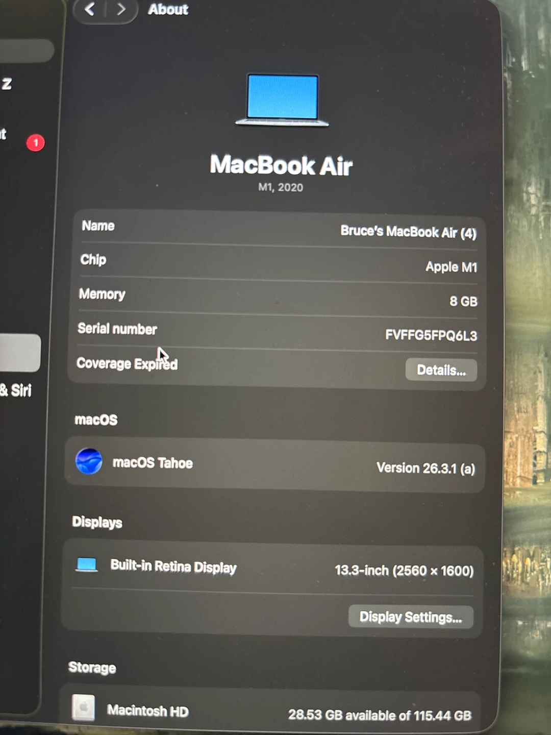 Apple MacBook Air M1, 13.3-inch Retina, 8GB RAM, 2020 - photo 3