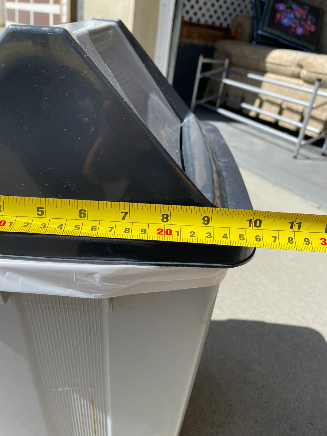 Grey Plastic Swing Top Trash Can - photo 4
