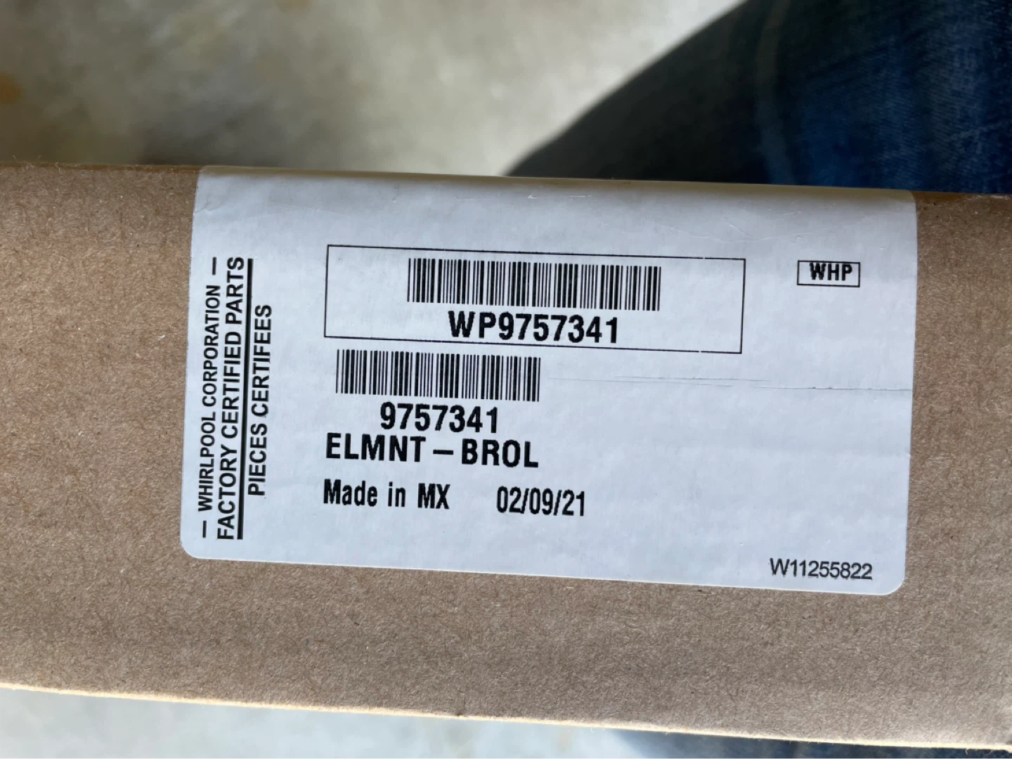 Whirlpool Oven Broil Element Replacement Part WP9757341 - photo 2
