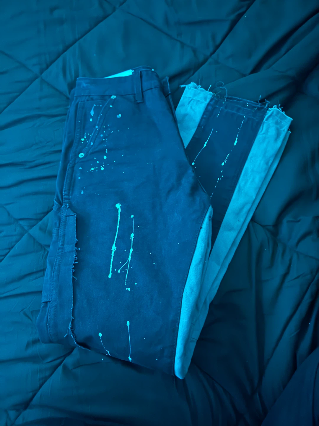 Gallery Dept. Black Paint Splatter Jeans